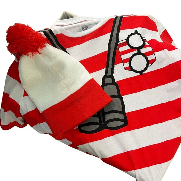 Where's Waldo? T-Shirt & Beanie Hat Combo Adult 2 XL NWOT - Picture 2 of 10